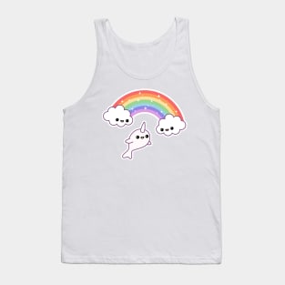 Flying Rainbow Narwhal Tank Top